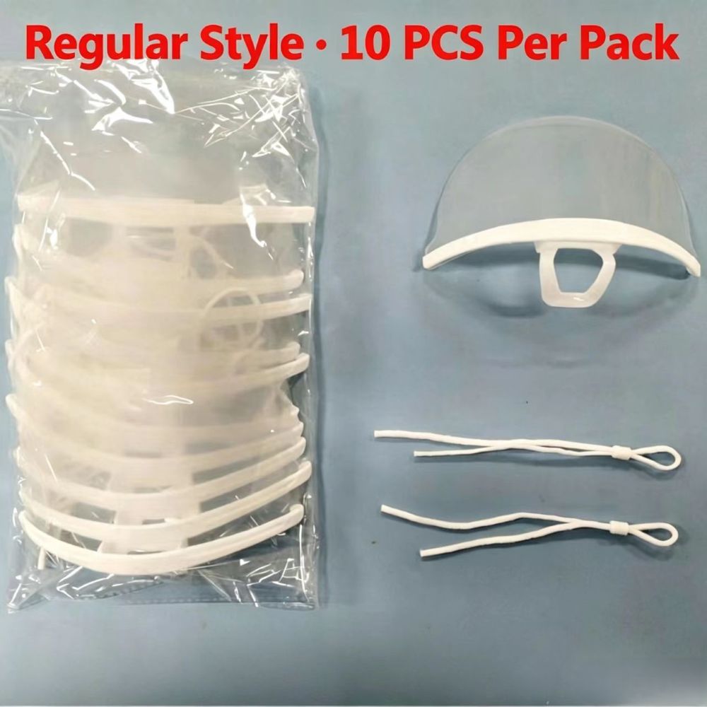 Mask Lanyard Adjustable - Protetor Bucal Transparente Antiembaçante para Catering,