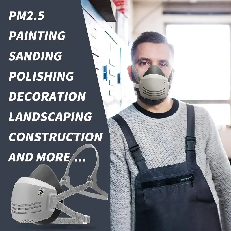 Dust Mask Construction - Máscara contra poeira + 20 pçs