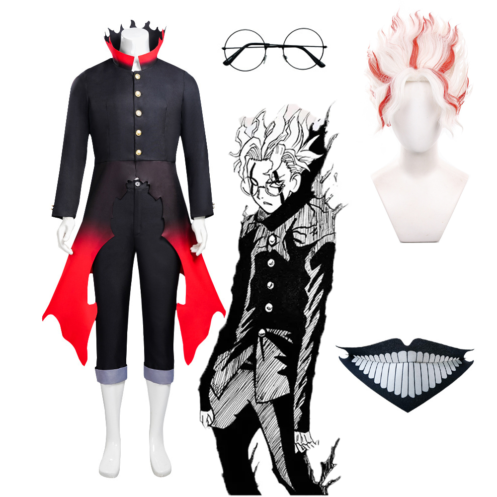 Black Face Mask Pack - Anime dandadan okarun cosplay traje okarun