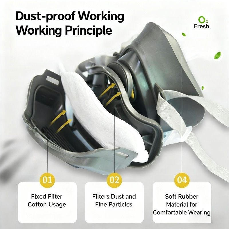 Meia face máscara de poeira re - Respirator Half Face avaliação e preço